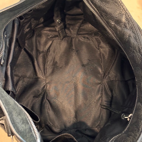 CELINE Vintage ‘Bittersweet’ Gunmetal Black Lambskin Leather Hobo Bag - Picture 12 of 16